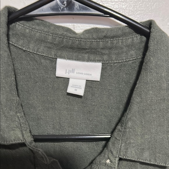 J. Jill Army Green Polo Collar Midi Dress - Picture 2 of 12